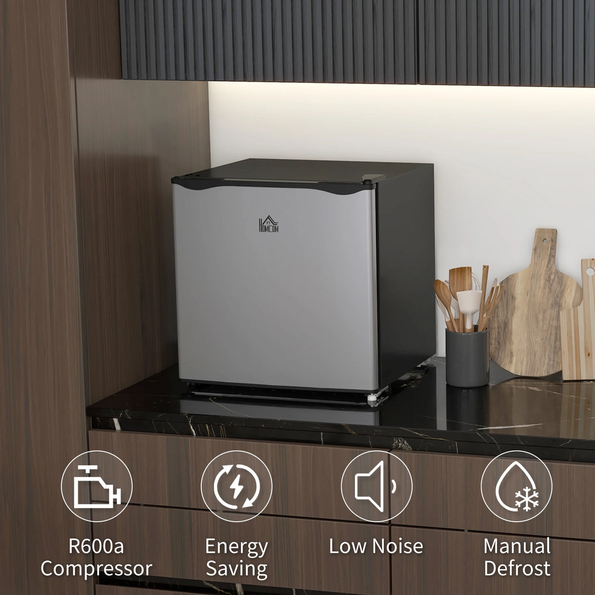 HOMCOM Compact Countertop Freezer With Removable Shelf