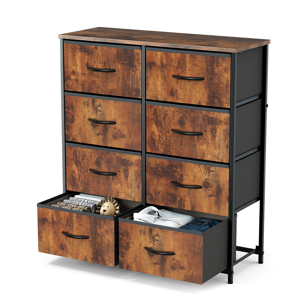 JHK Fabric Drawer Wardrobe Storage Cabinet