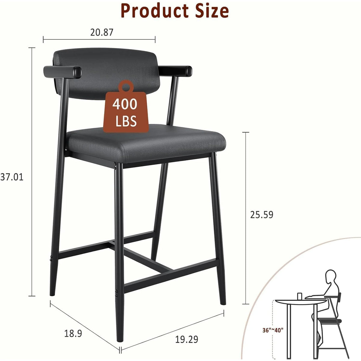 Twister CK Modern Bar Stools With Back And Upholstered Seat