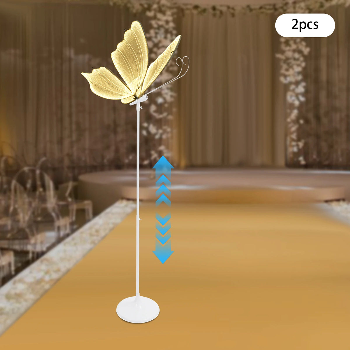 Romantic Butterfly Floor Lamp LED Wedding Decor