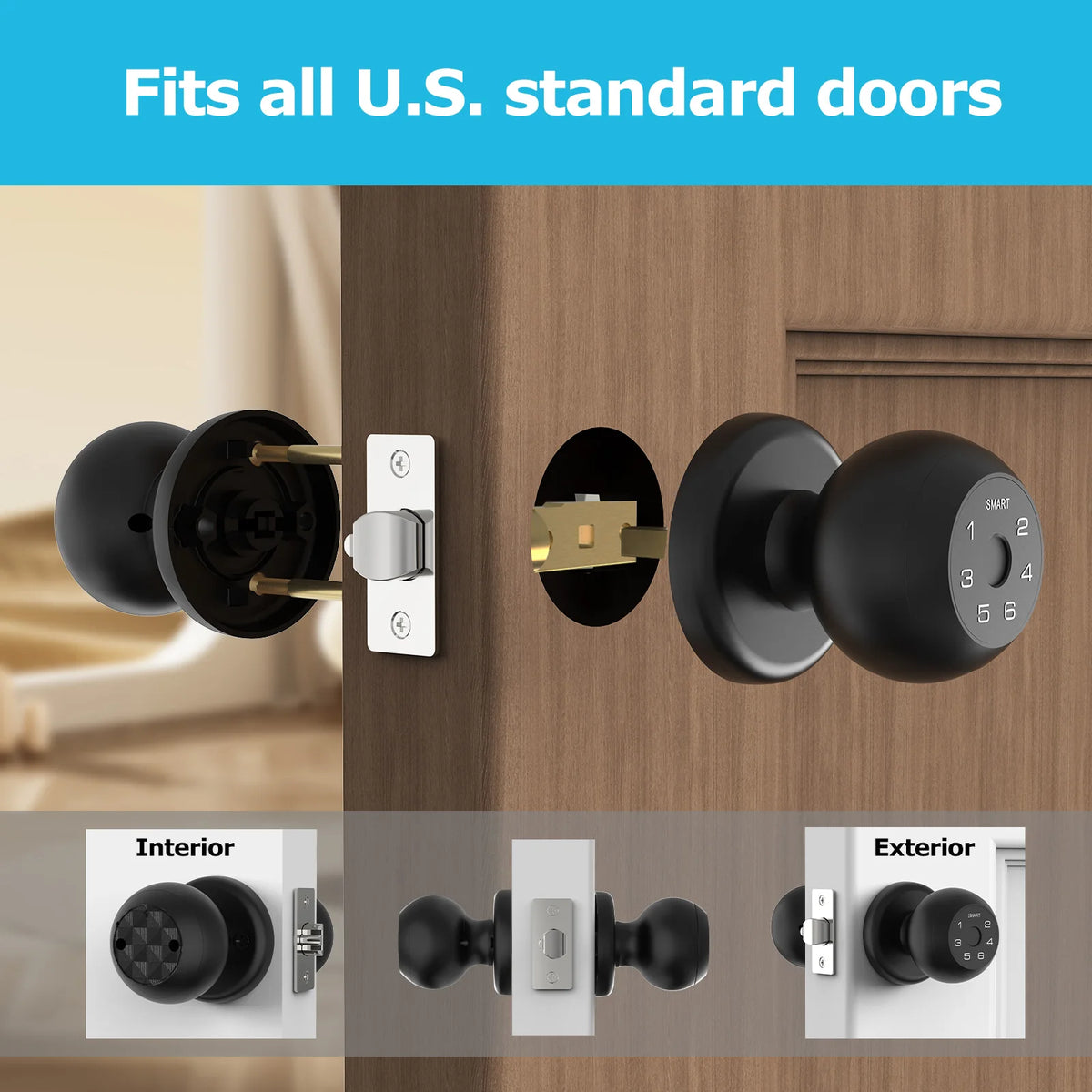 Viladepot Fingerprint Smart Door Lock With App Control