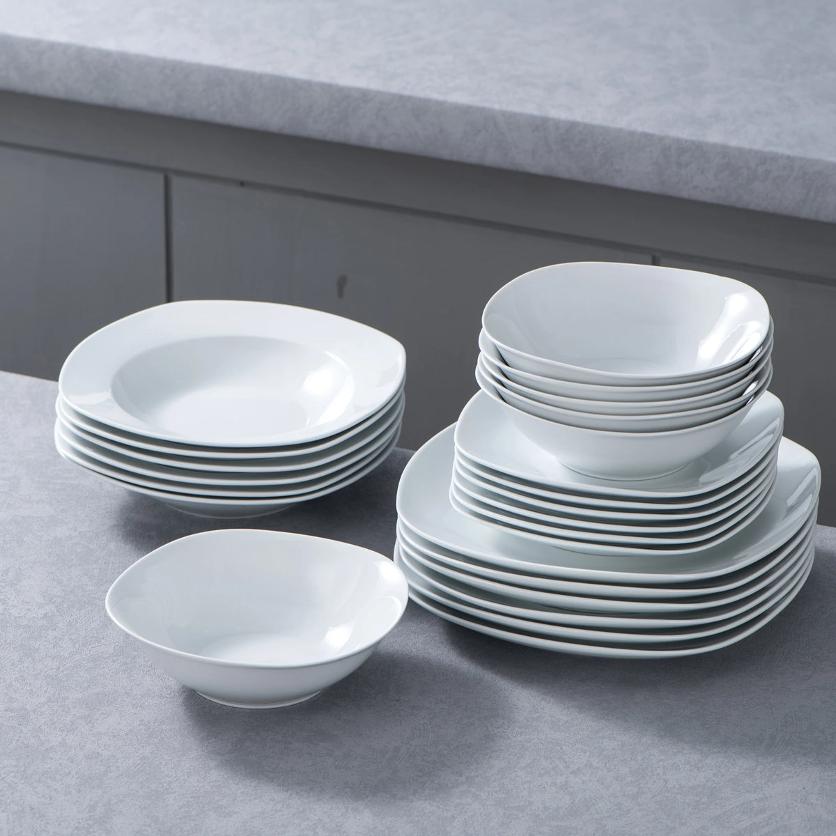 Malacasa Porcelain Dinnerware Set For Home Dining