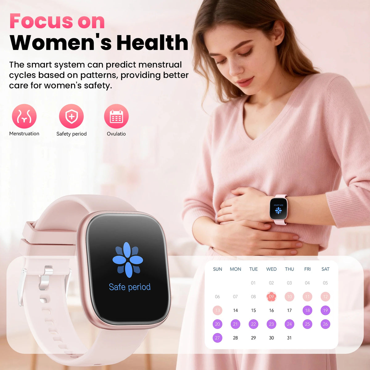 Smartwatch Fitness Tracker With Heart Rate Monitoring