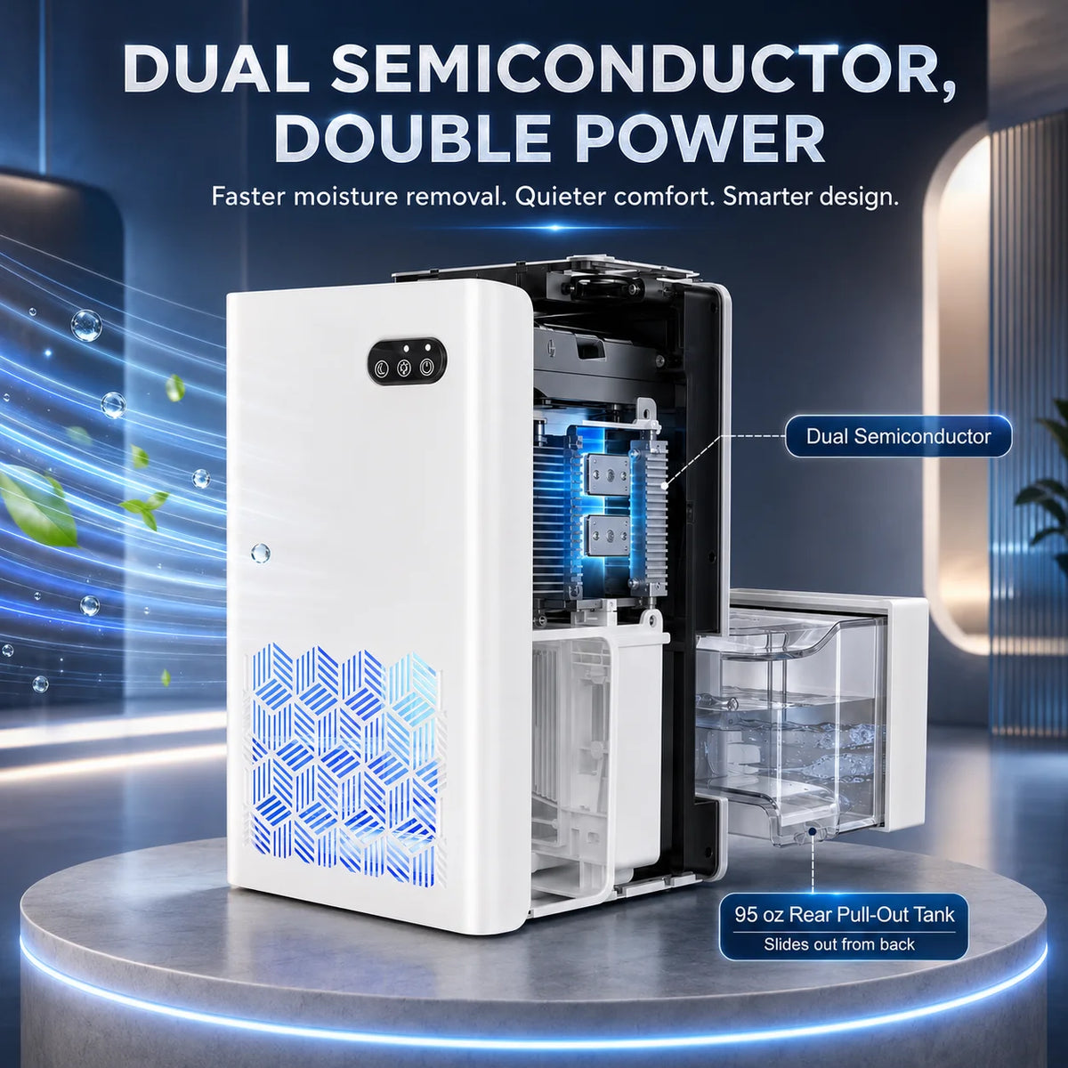 Portable Household Dehumidifier With Auto Shutoff