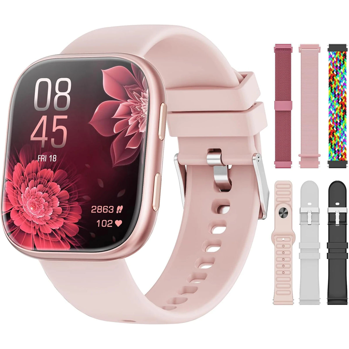 Smartwatch Fitness Tracker With Heart Rate Monitoring