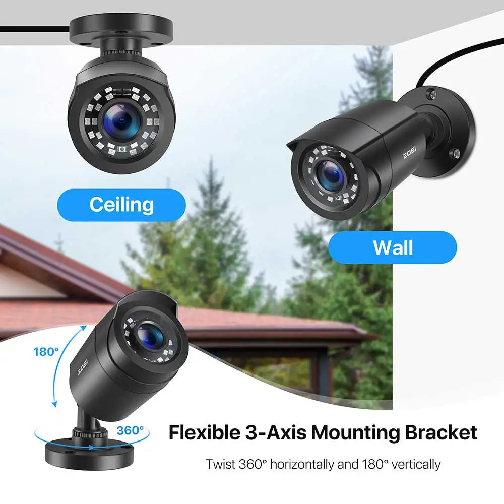 Zosi 2MP 1080P Bullet Security Camera For Surveillance