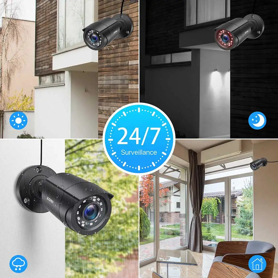 Zosi 2MP 1080P Bullet Security Camera For Surveillance