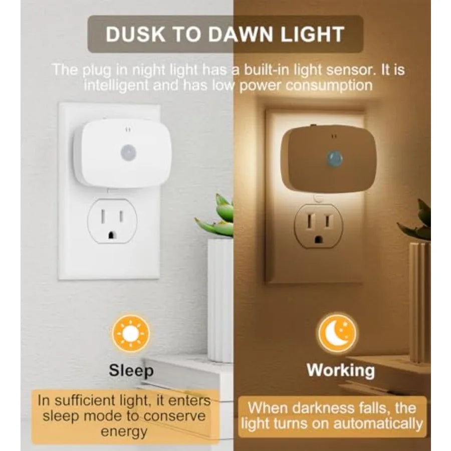 Dimmable Plug In LED Night Light With Motion Sensor