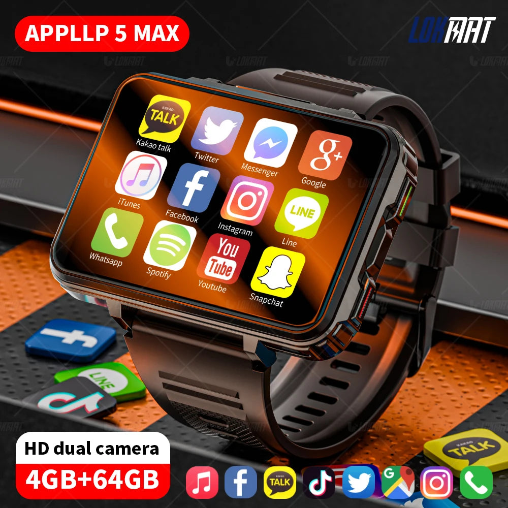 LOKMAT Android 4G Smartwatch Phone With Dual Cameras
