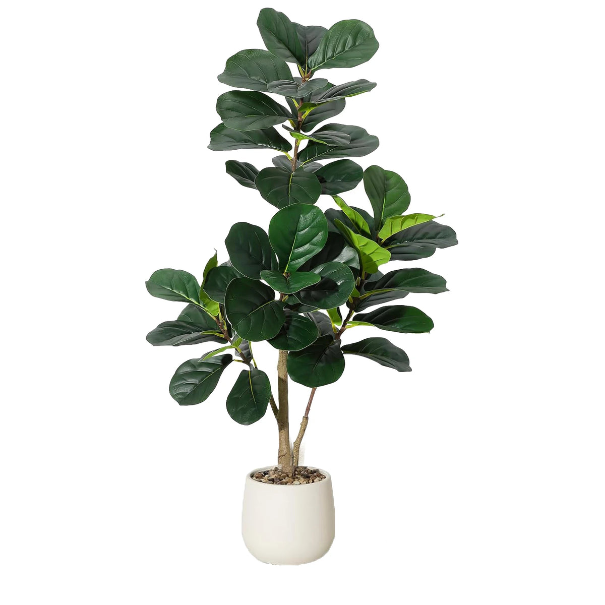 HiMiss Artificial Fiddle Leaf Fig Tree In Planter