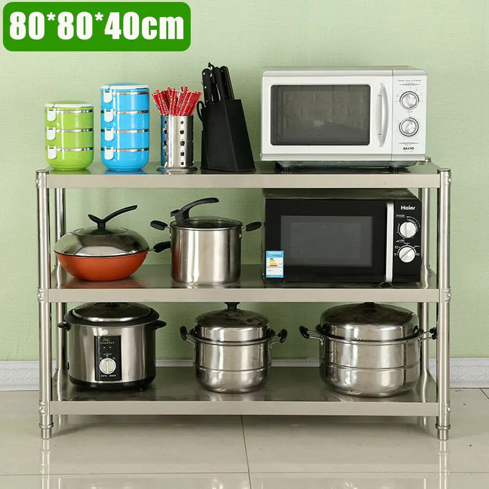 Stainless Steel Three Tier Kitchen Storage Rack