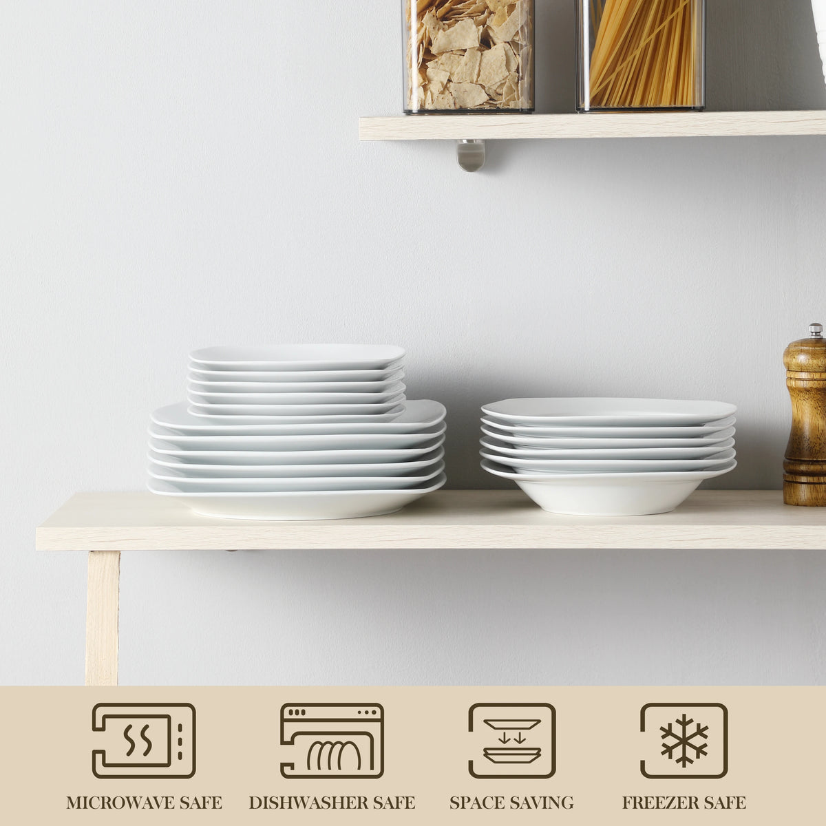 MALACASA Julia Porcelain Dinnerware Set