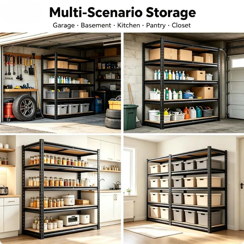 Adjustable Metal Utility Storage Rack Organizer
