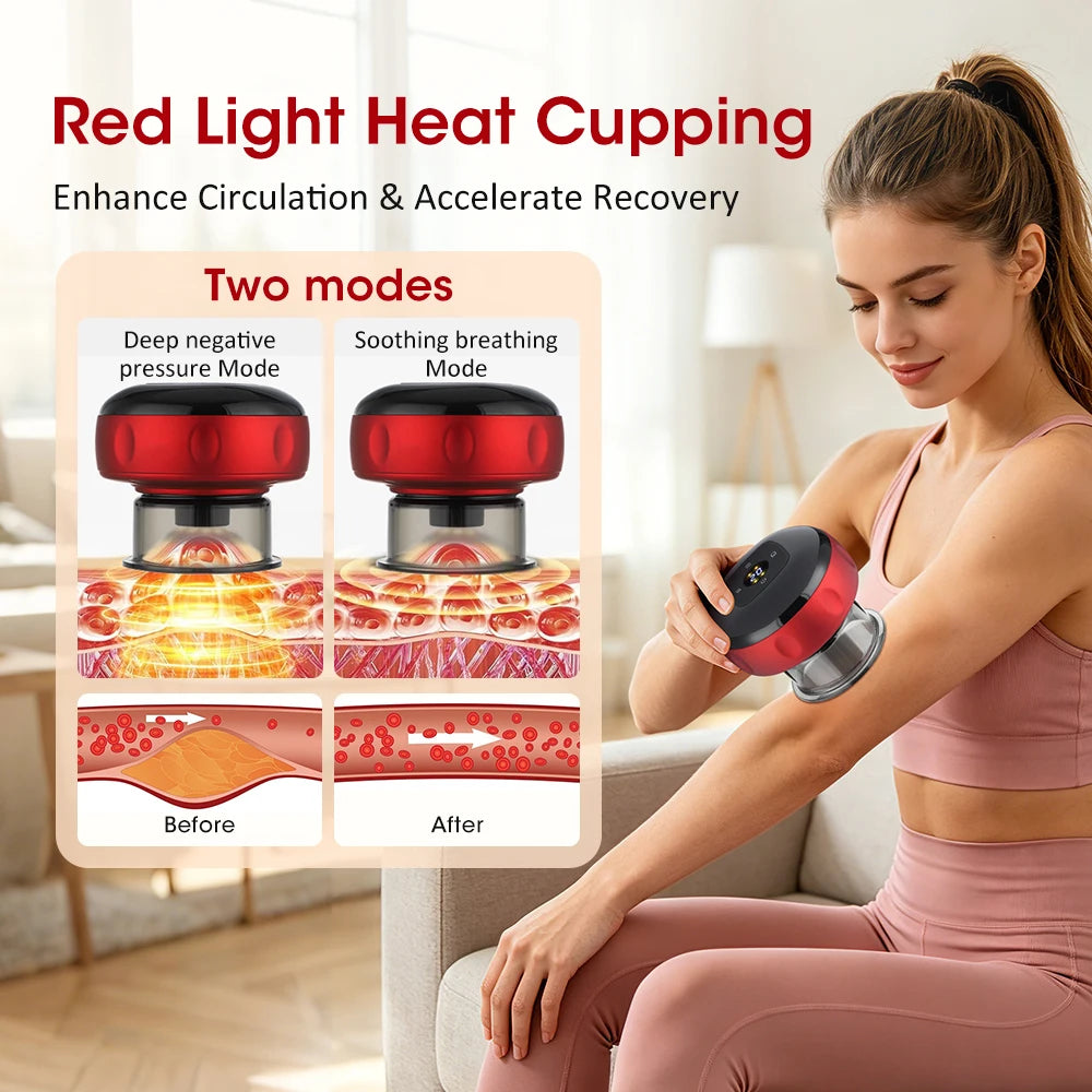 Intelligent Vacuum Cupping Massager With Adjustable Heat