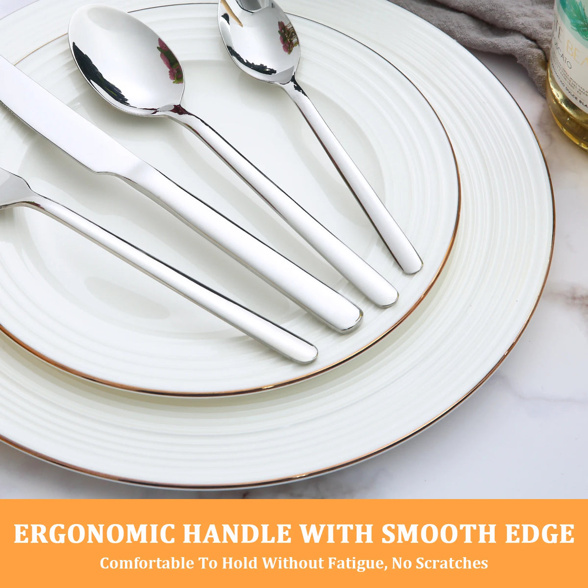 HANSMART Stainless Steel Flatware Set for Dining