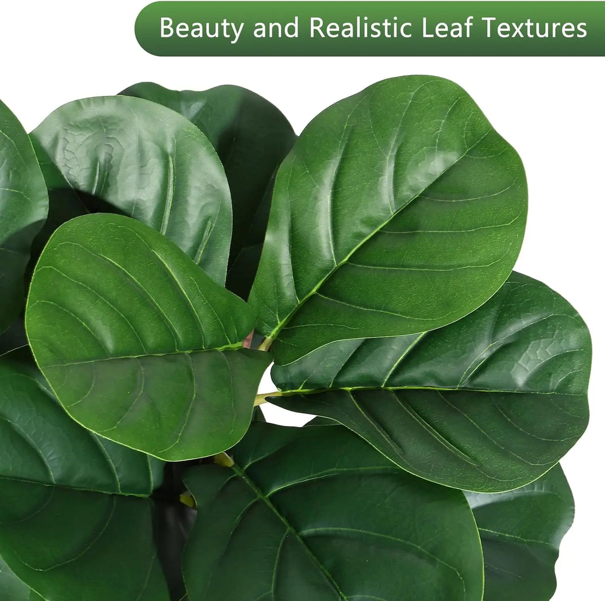 HiMiss Artificial Fiddle Leaf Fig Tree In Planter
