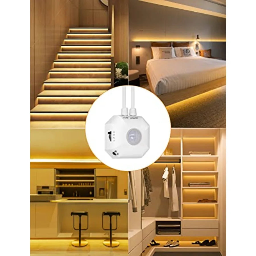 Solar Motion Sensor LED Under Bed Strip Lights With Timer