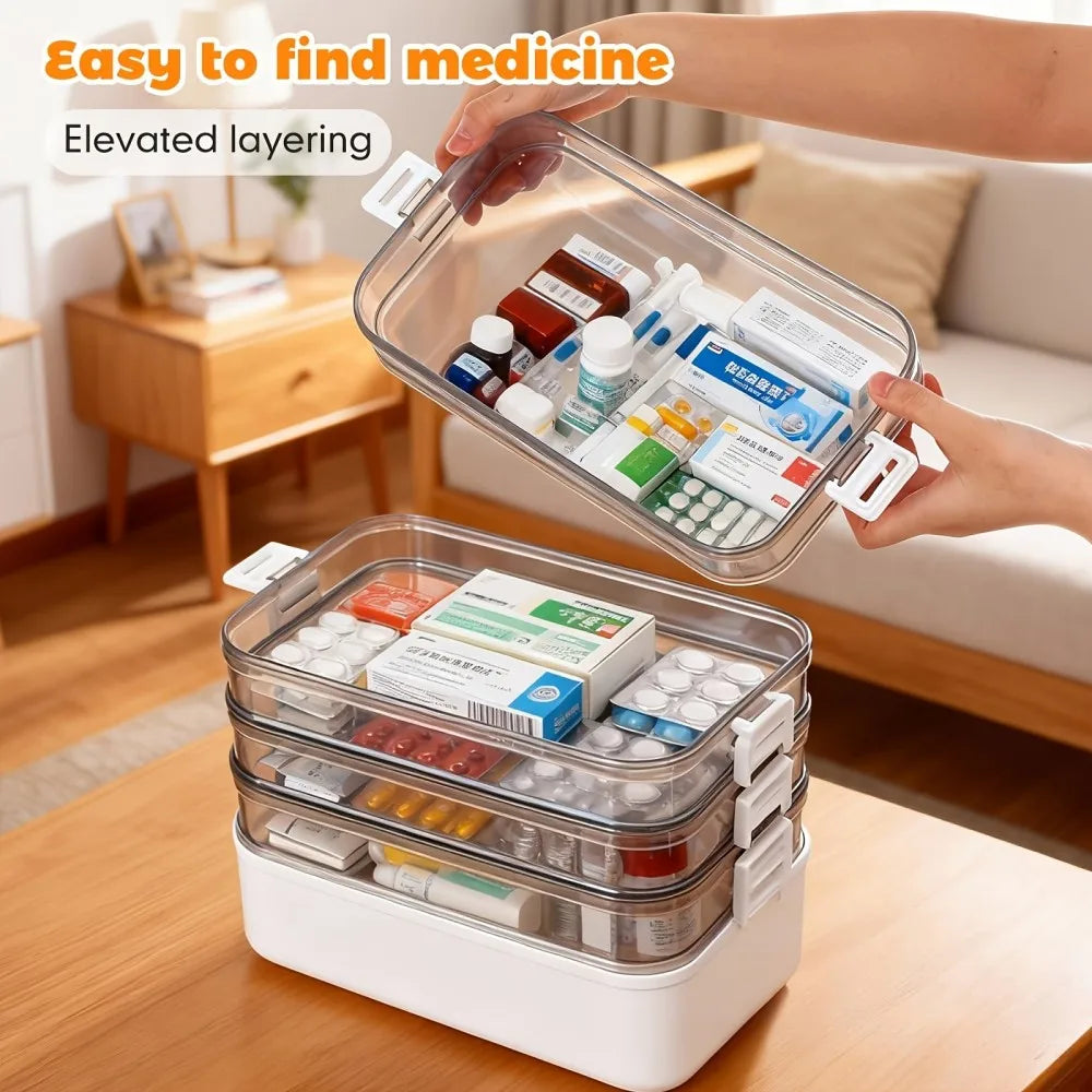 Five Layer Portable Plastic Storage Box for Home Storage