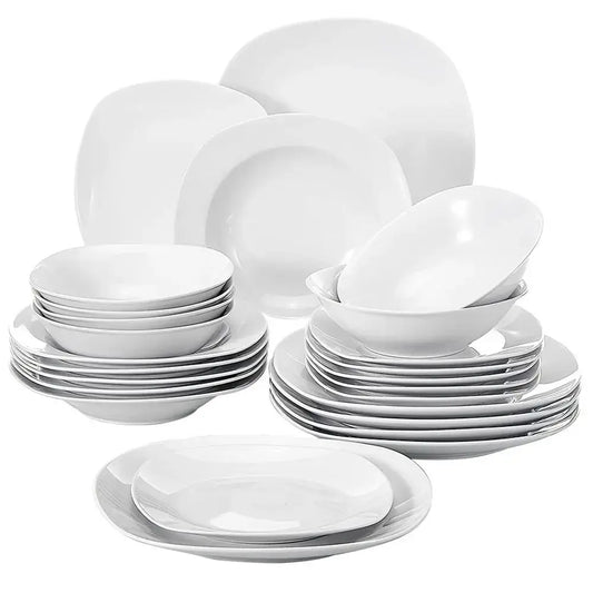 Malacasa Porcelain Dinnerware Set For Home Dining
