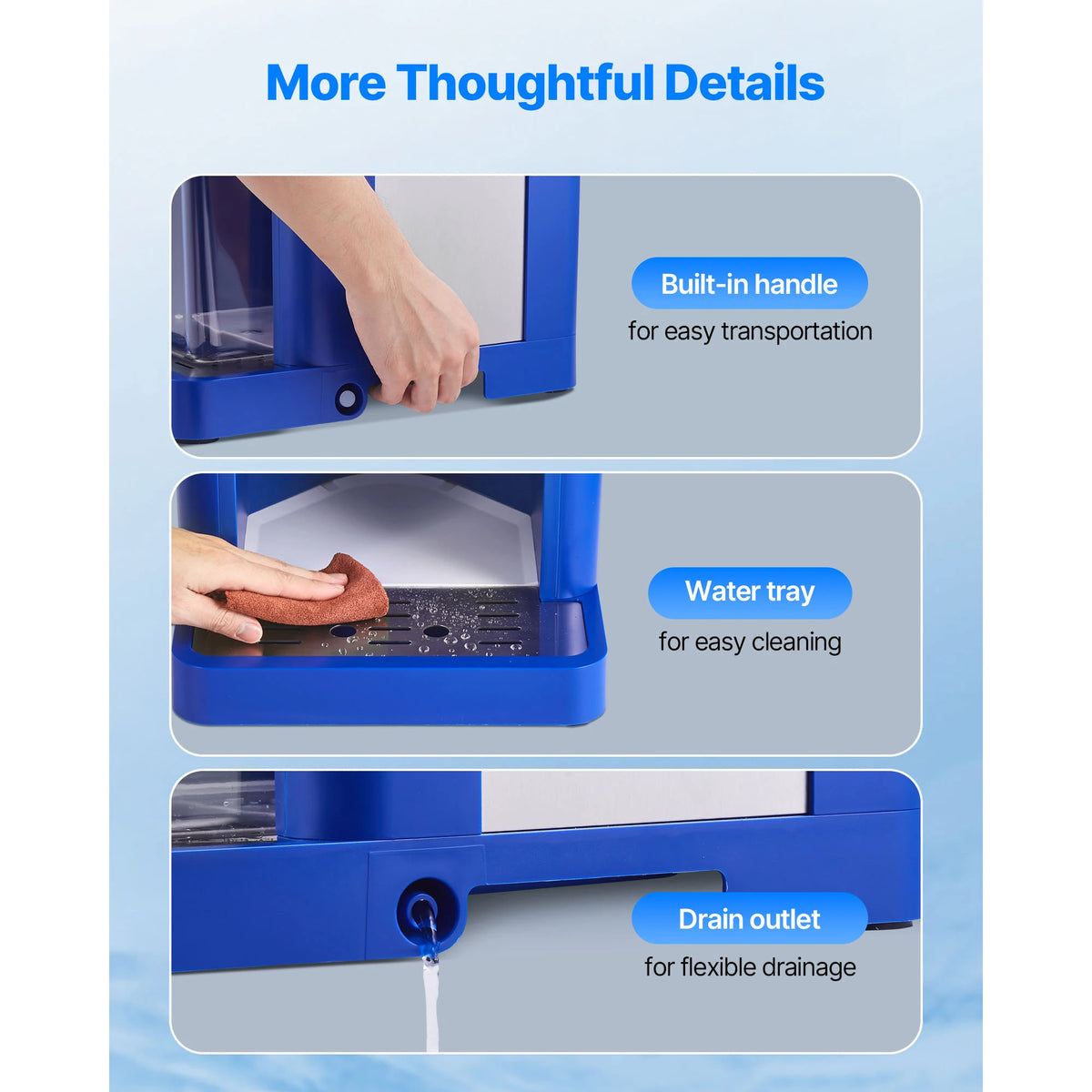 VEVOR Commercial Snow Cone Ice Shaver Stainless Steel Blades