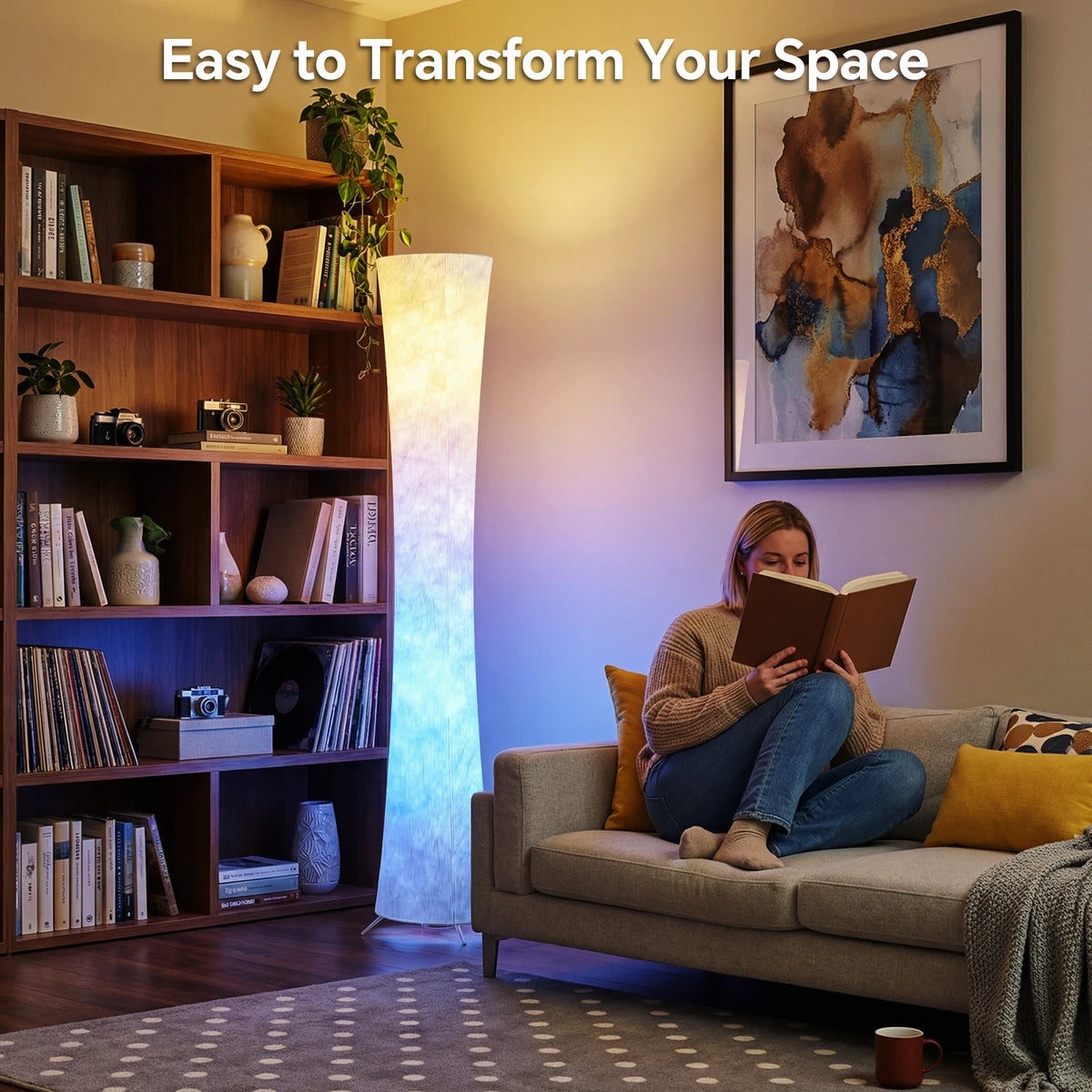 Smart Floor Lamp With Music Sync And Remote Control