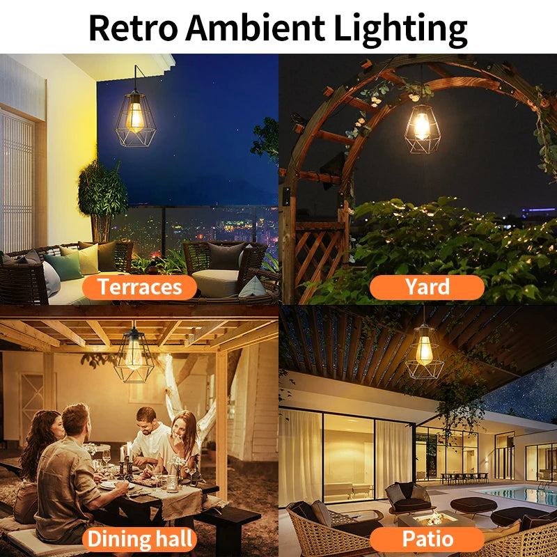 Intelamp Solar Pendant Light 4000mAh Indoor Outdoor