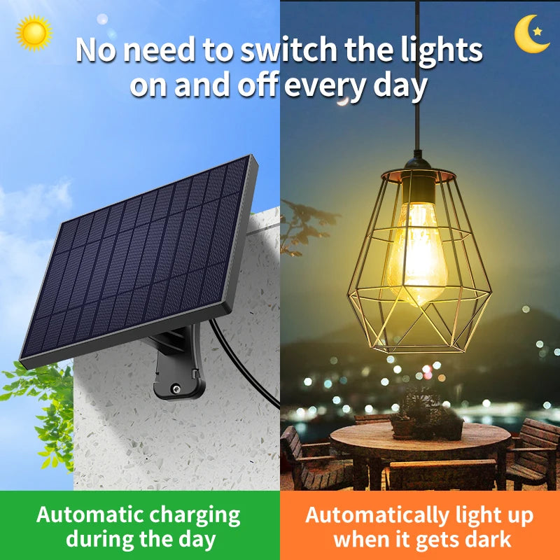 Intelamp Solar Pendant Light 4000mAh Indoor Outdoor