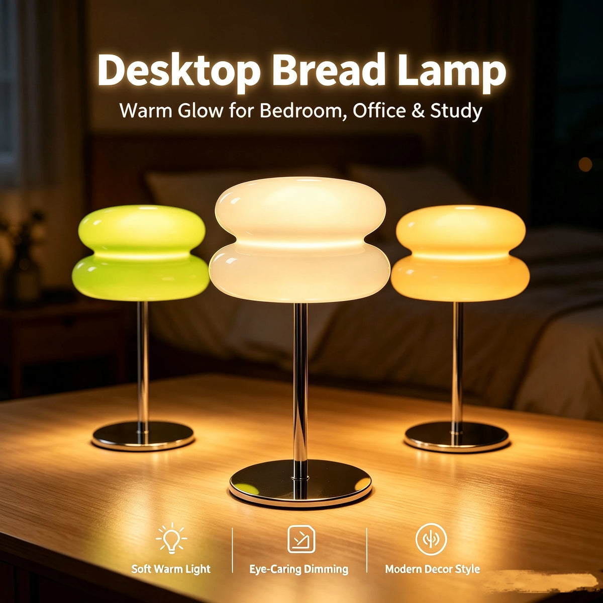 Bread Shape LED Cordless Touch Table Lamp