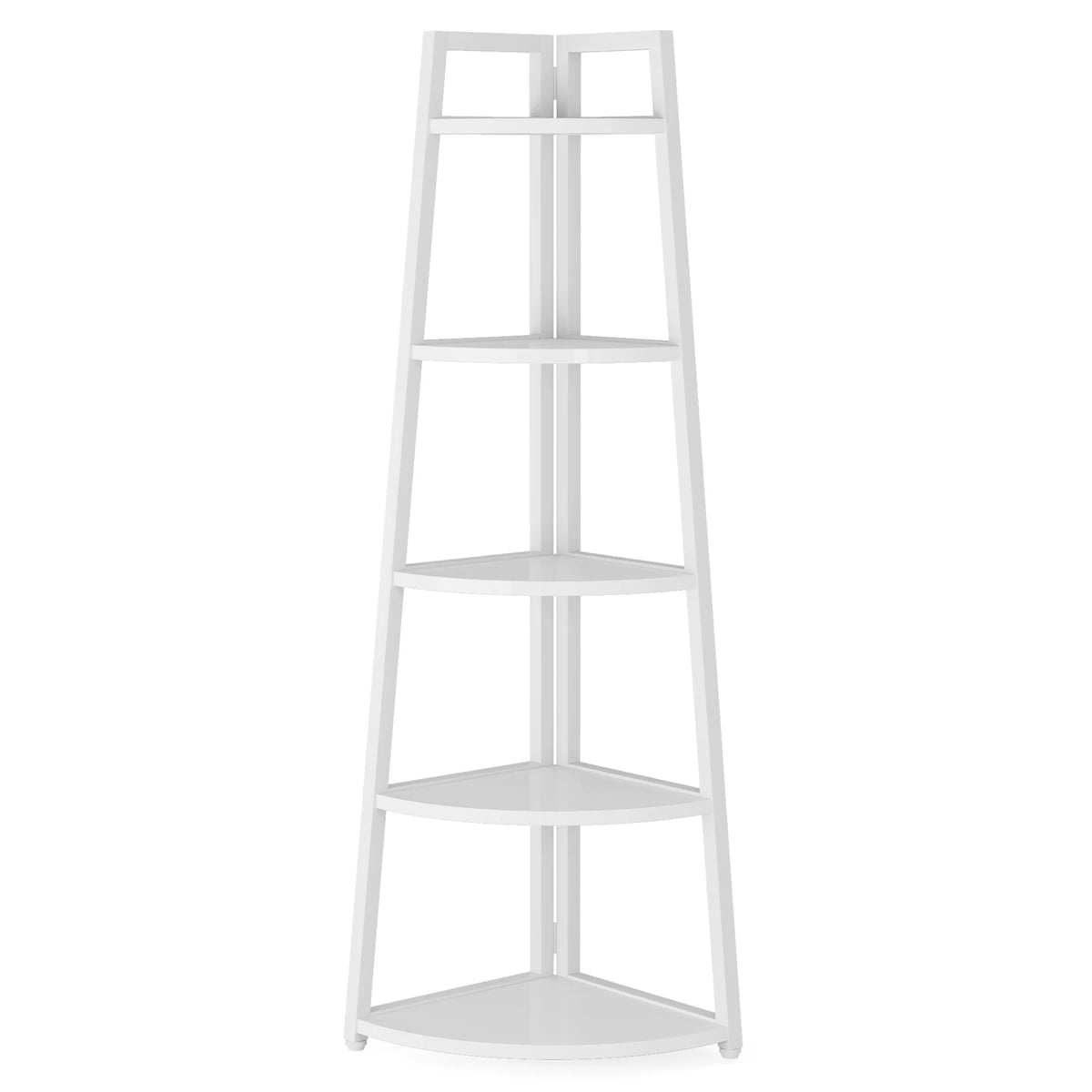 Tribesigns Five Tier Wooden Corner Bookshelf