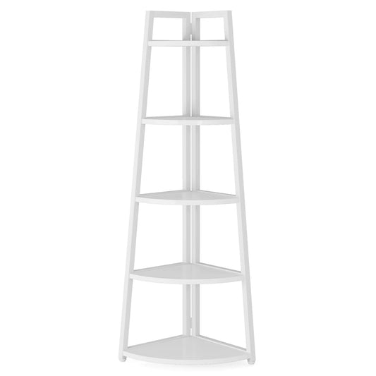 Tribesigns Five Tier Corner Wooden Bookshelf
