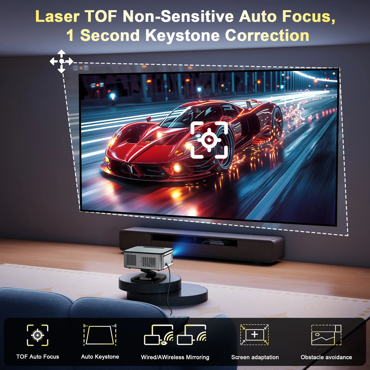 Horlat Wireless Smart Home Theater Projector
