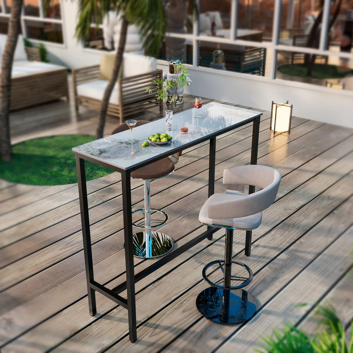 Wisfor Sintered Stone Counter Height Bar Table