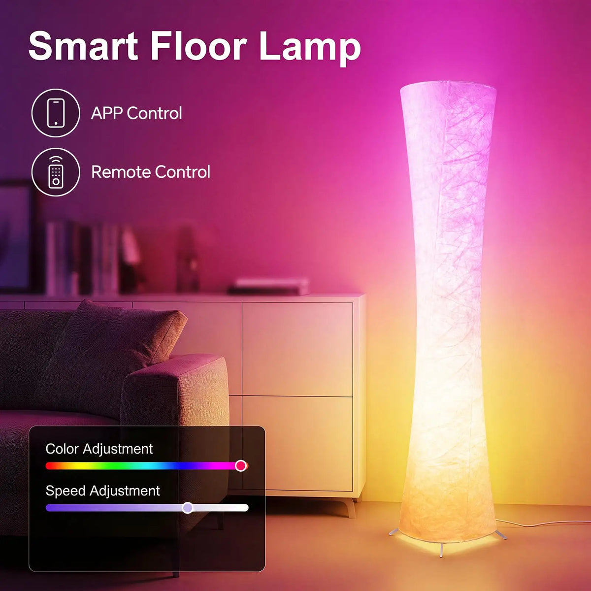 Smart Floor Lamp With Music Sync And Remote Control