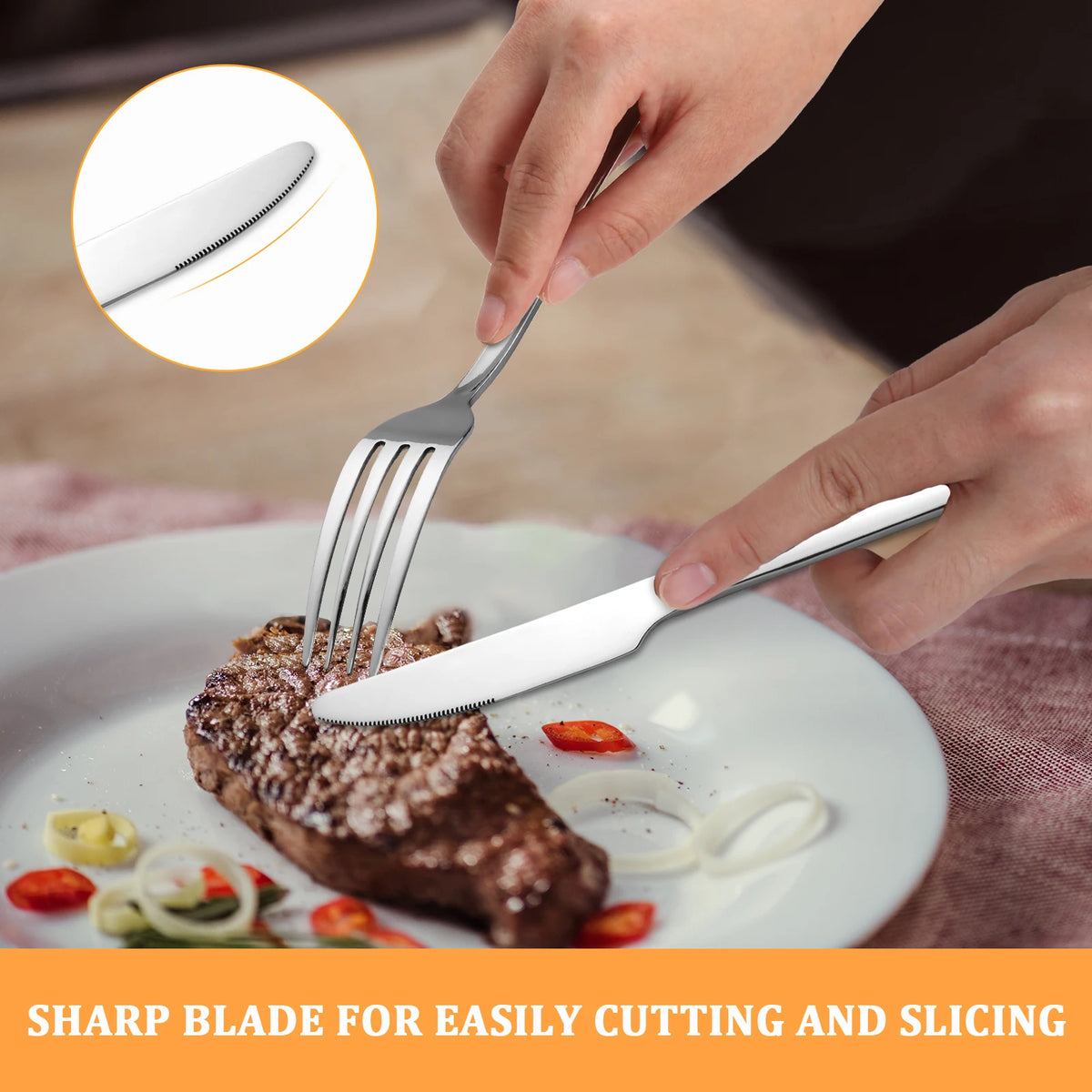 HANSMART Stainless Steel Flatware Set for Dining