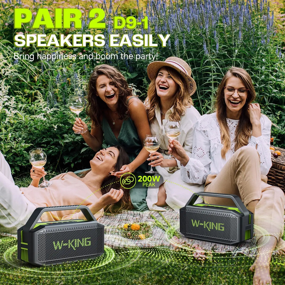 W-King D9-1 100W Bluetooth Speaker Waterproof Portable