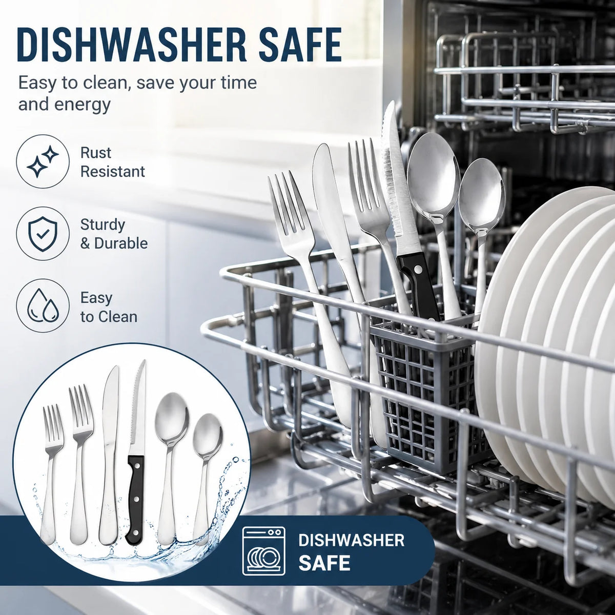 HANSMART Stainless Steel Flatware Set for Four