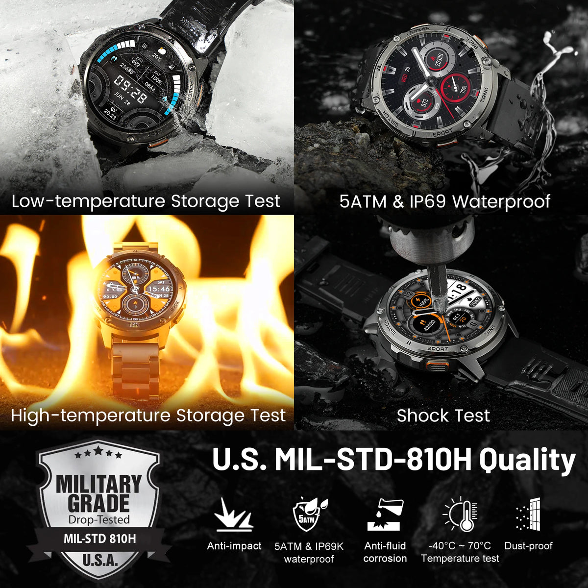 KOSPET TANK T3 Smartwatch With Call And Text