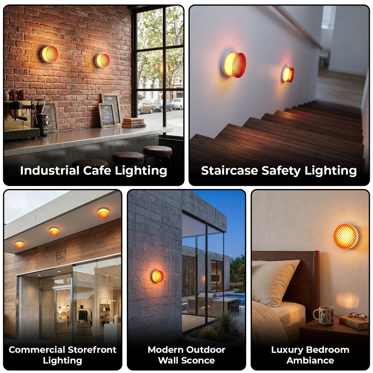 ARLGSITE Aluminum Ribbed Glass Wall Light