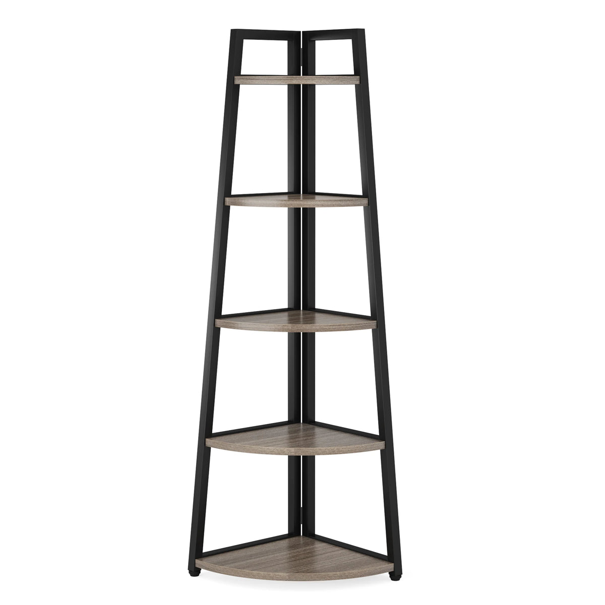 Tribesigns Five Tier Wooden Corner Bookcase