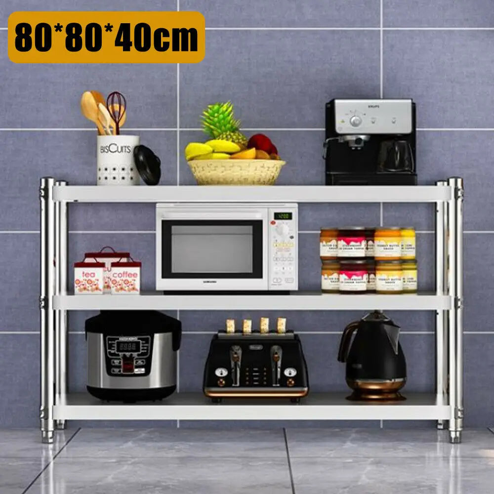 Stainless Steel Three Tier Kitchen Storage Rack