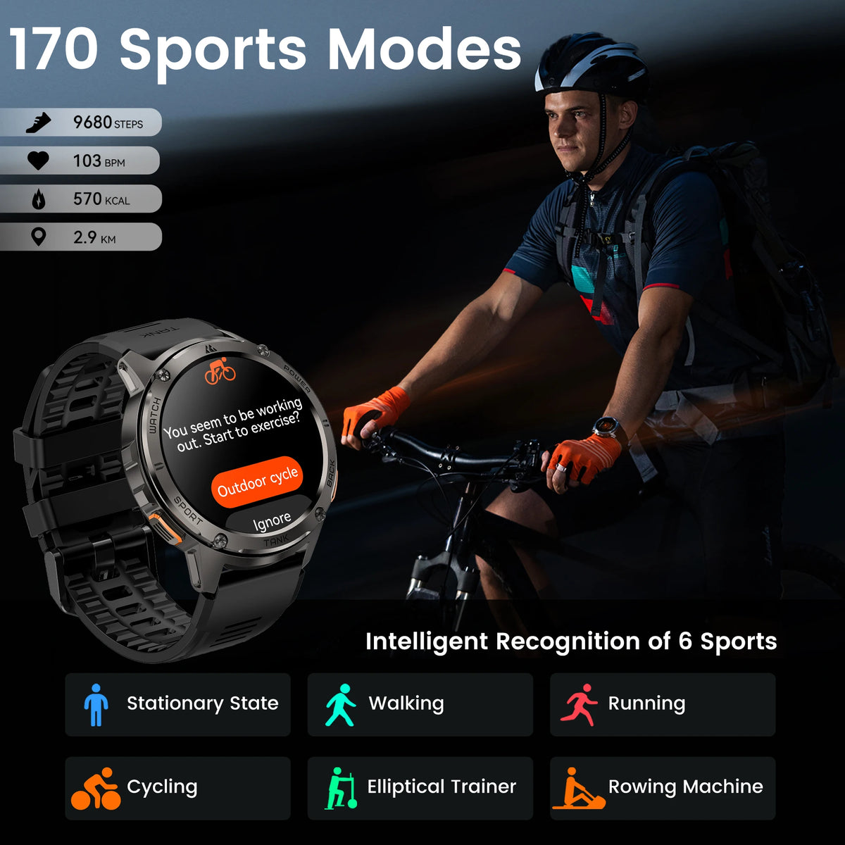 KOSPET TANK T3 Smartwatch With Call And Text