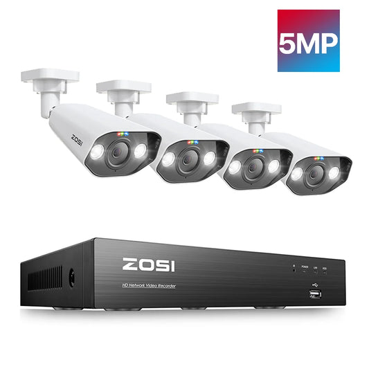 Zosi 8MP 4K PoE NVR Security Camera System