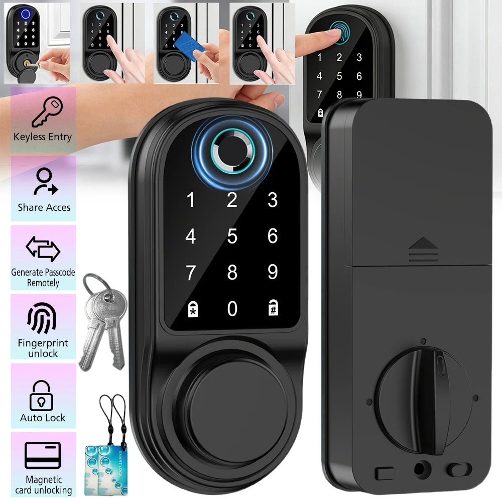 Smart Fingerprint Keypad Deadbolt Door Lock