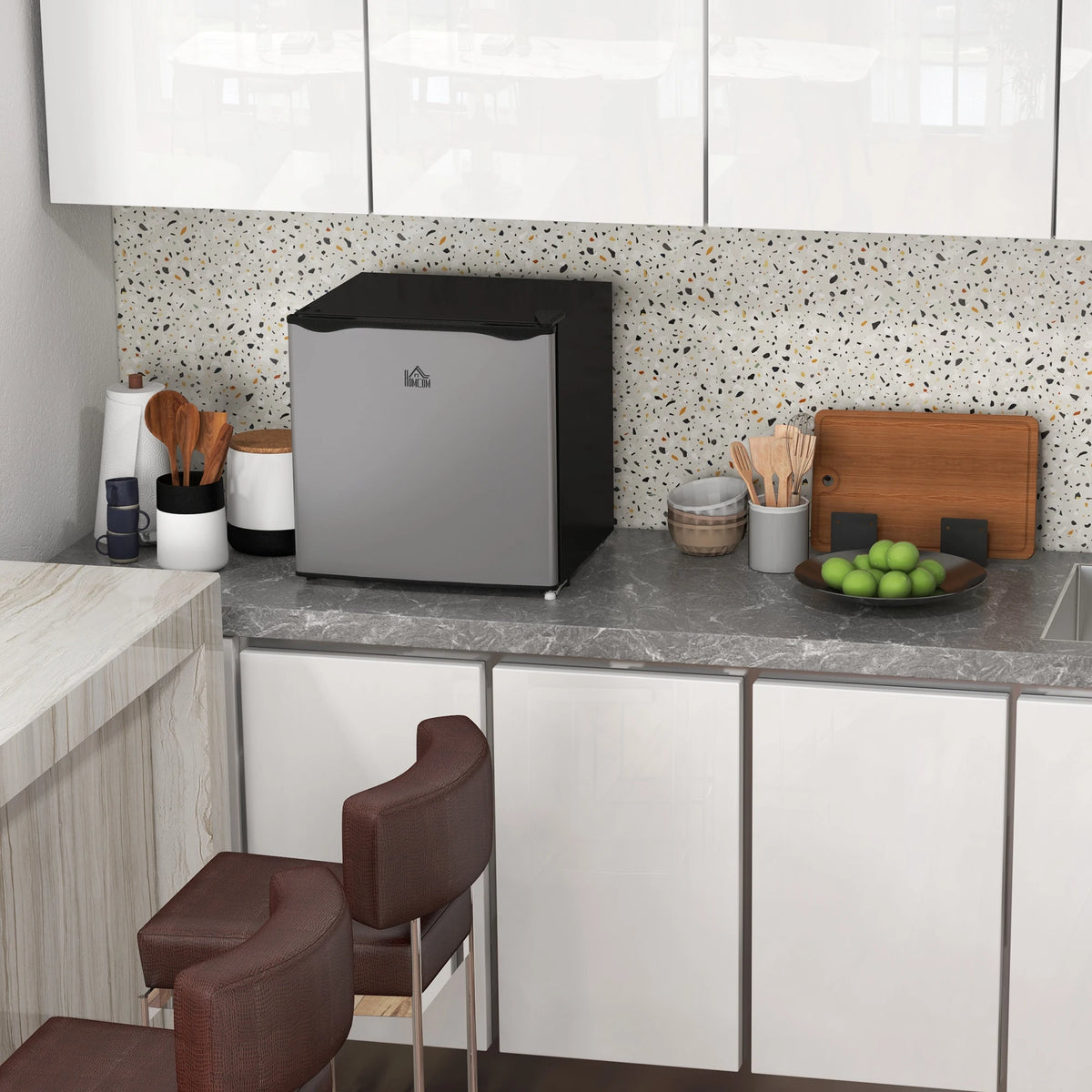 HOMCOM Compact Countertop Freezer With Removable Shelf
