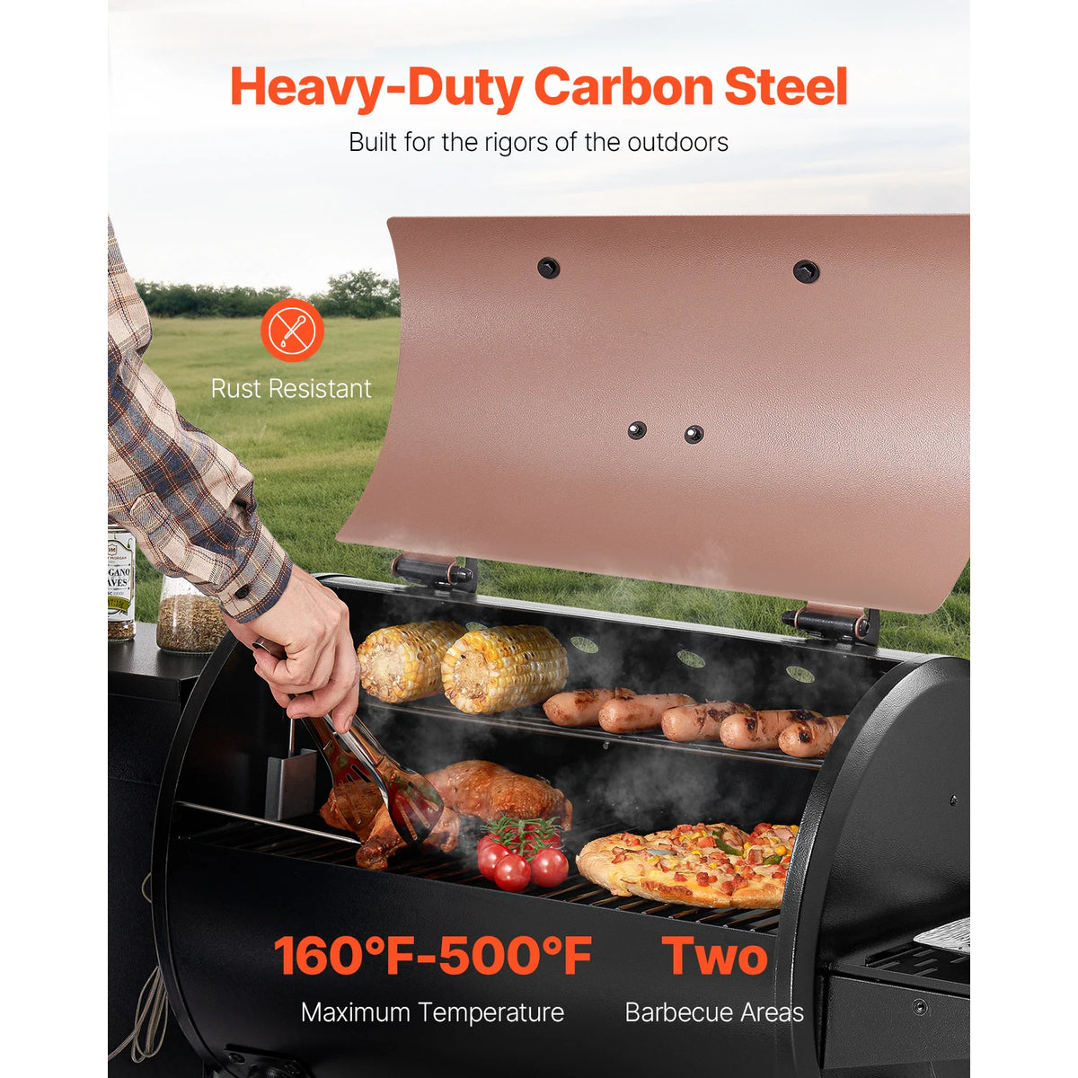 SucceBuy Wood Pellet Grill Smoker With Digital Controller