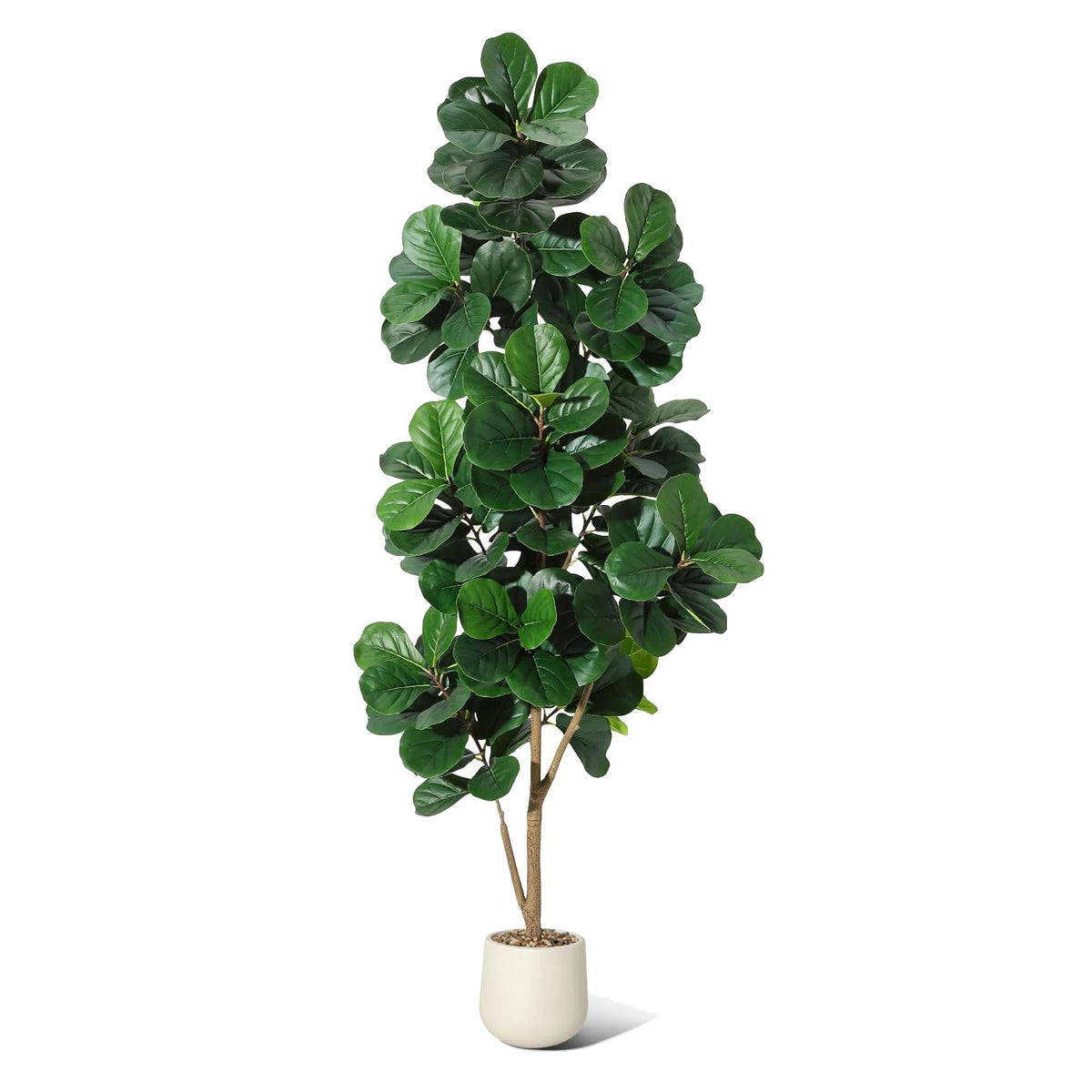 HiMiss Artificial Fiddle Leaf Fig Tree In Planter