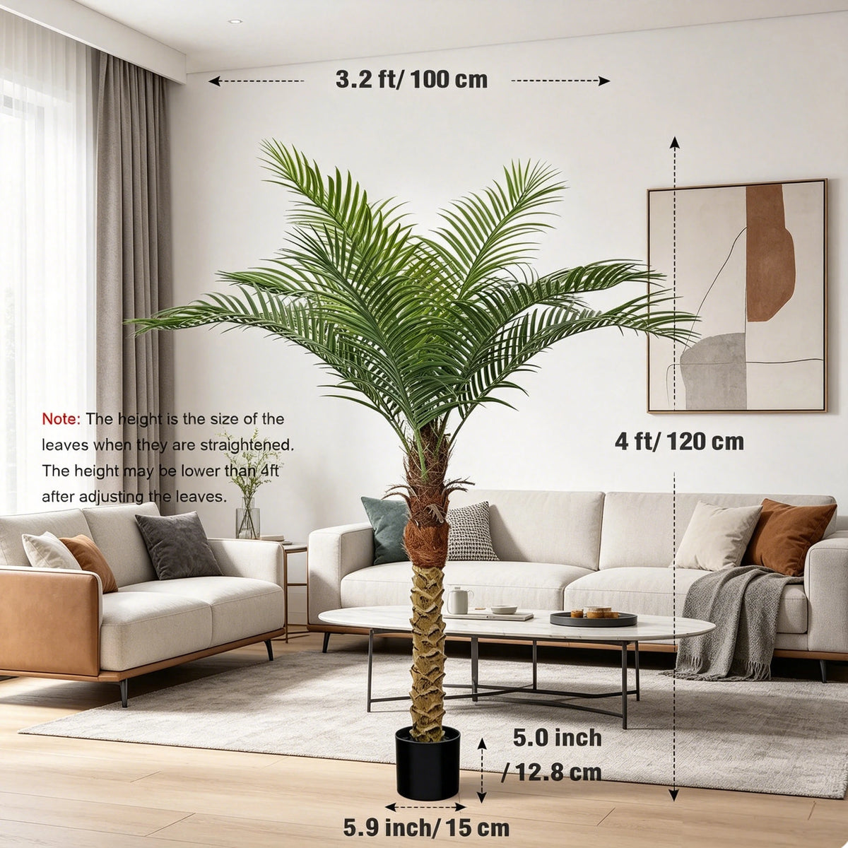 Olitree Artificial Golden Cane Palm Tree