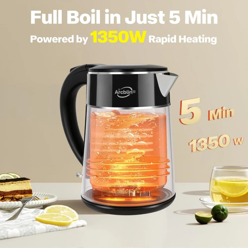 Double Wall Stainless Steel Electric Kettle With Auto Shutoff