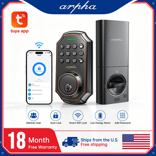 Tuya WiFi Keypad Smart Door Lock Deadbolt