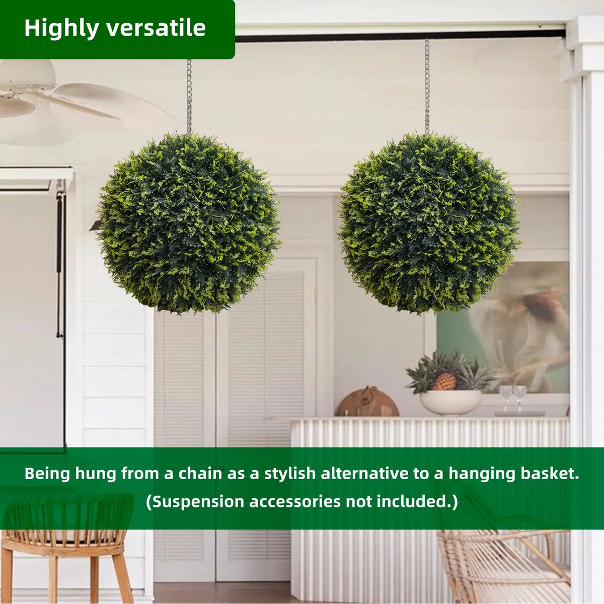 Studyset Artificial Topiary Cedar Balls Set Of Two